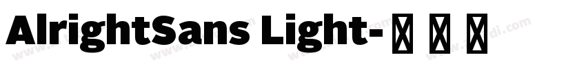 AlrightSans Light字体转换